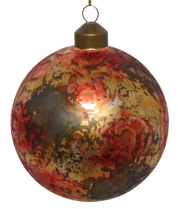 Swirl Glass Ball, 10cm