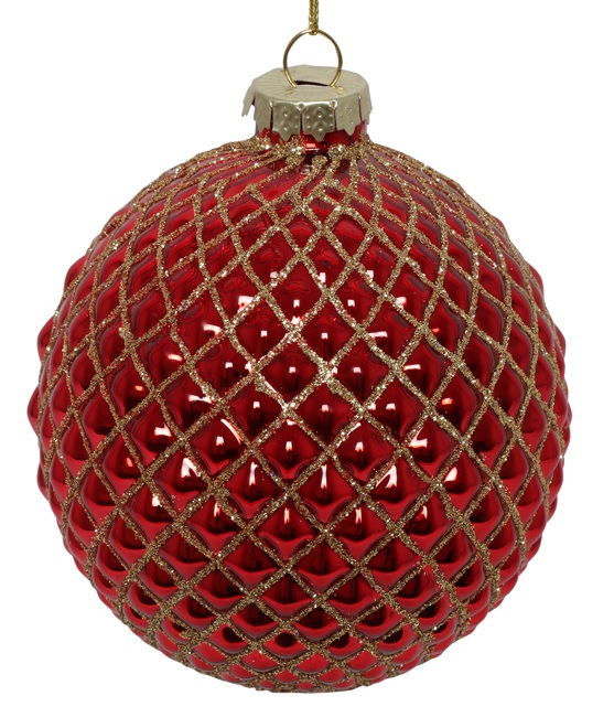 Durian Trellis Glass Ball, 10cm