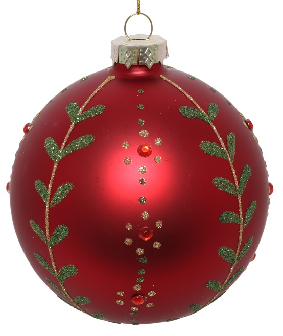 Glittered Glass Ball, 10cm
