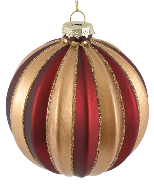 Ridged Glass Ball, 10cm