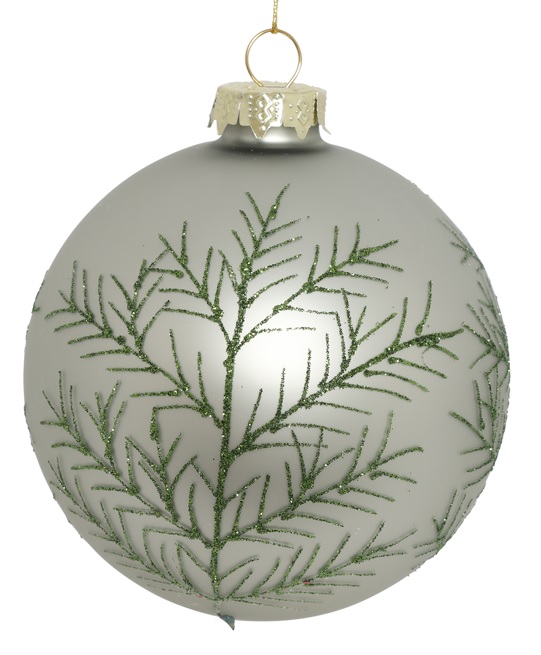 Glittered Glass Ball, 10cm