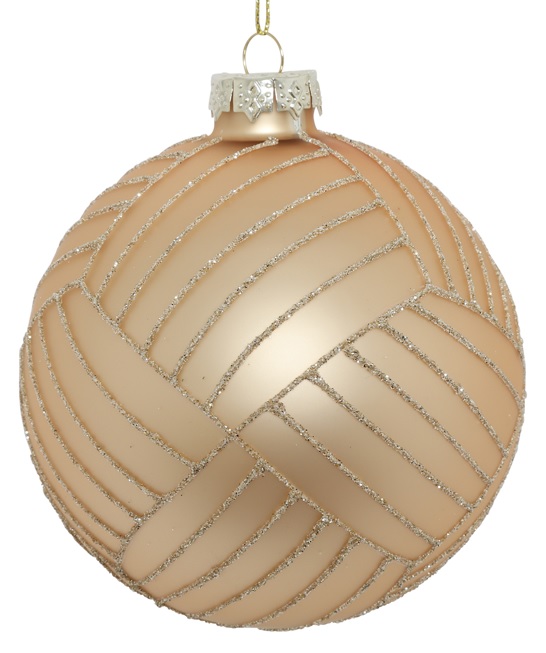 Glittered Glass Ball, 10cm