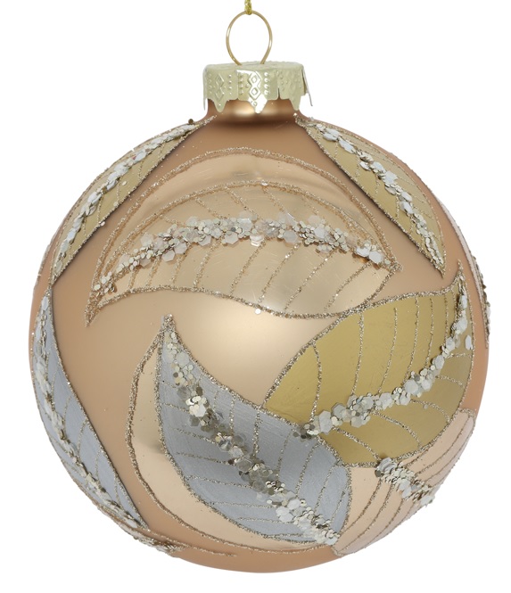 Sequin Glass Ball Feather Panel, 10cm