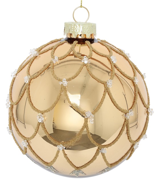 Beaded Swag Ball, 10cm