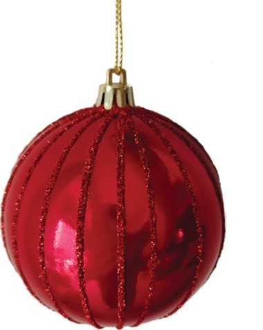 Glitter Ball Ribbed Stripe, 20cm