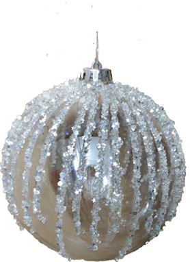 Sequin Clear Ball, 12cm