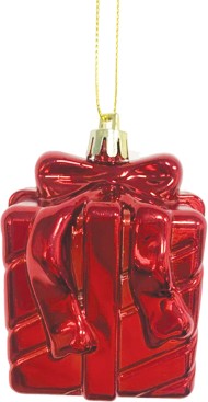 Gift Box Ornament, 9cm