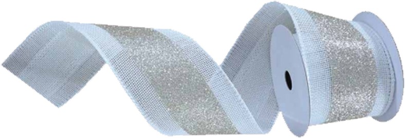 Burlap Ribbon Glitter Stripe, 9.1m