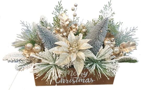 Centerpiece Poinsettia Mini Trees, 46cm