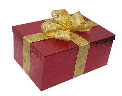 Gift Boxes Textured Snowflake Ribbon, 44-50cm