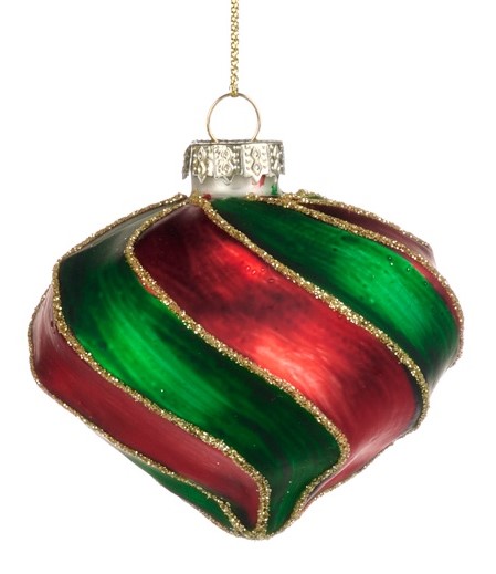 Swirl Glass Ornament, 6cm