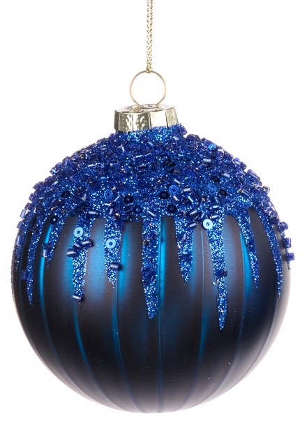 Sequined Glass Icicle Drip, 8cm