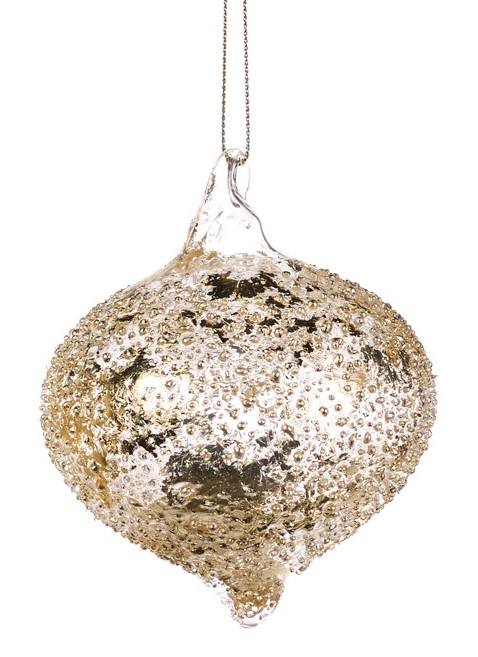 Textured Glass Ornaments, 6cm