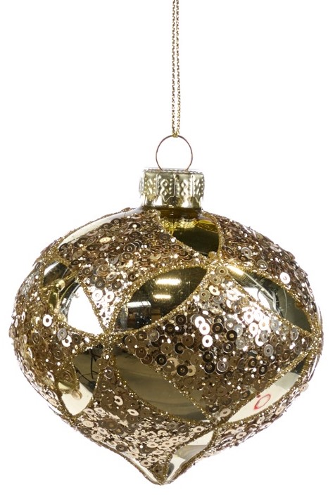 Sequined Glass Star Lattice, 6cm