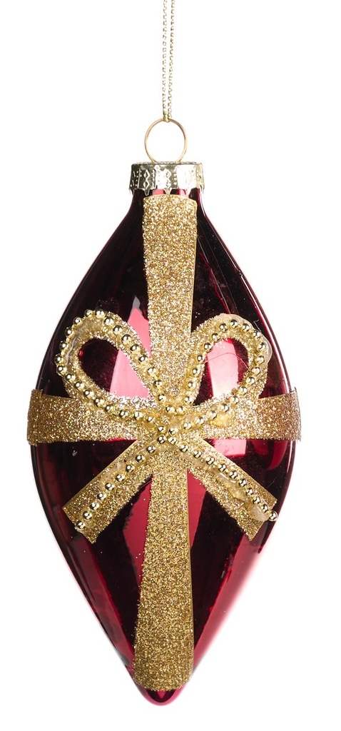Glittered Glass Ball, 12cm