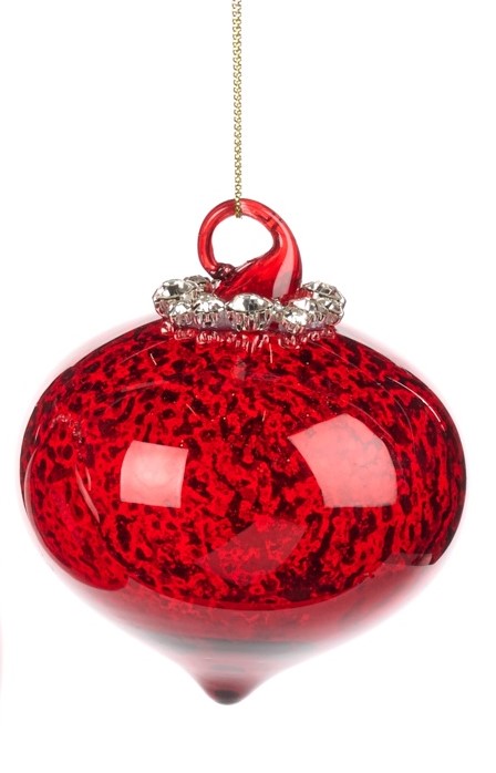 Jewel Top Glass Ornaments, 6cm