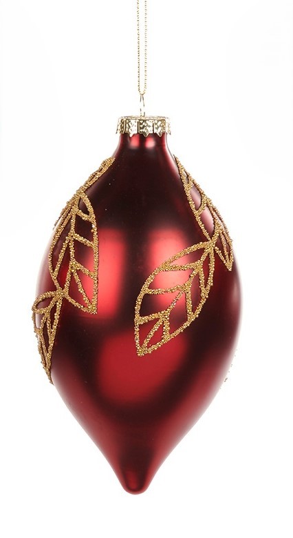 Leaf Glass Bauble, 15cm