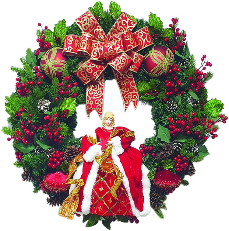 Decorated Wreath with Angel