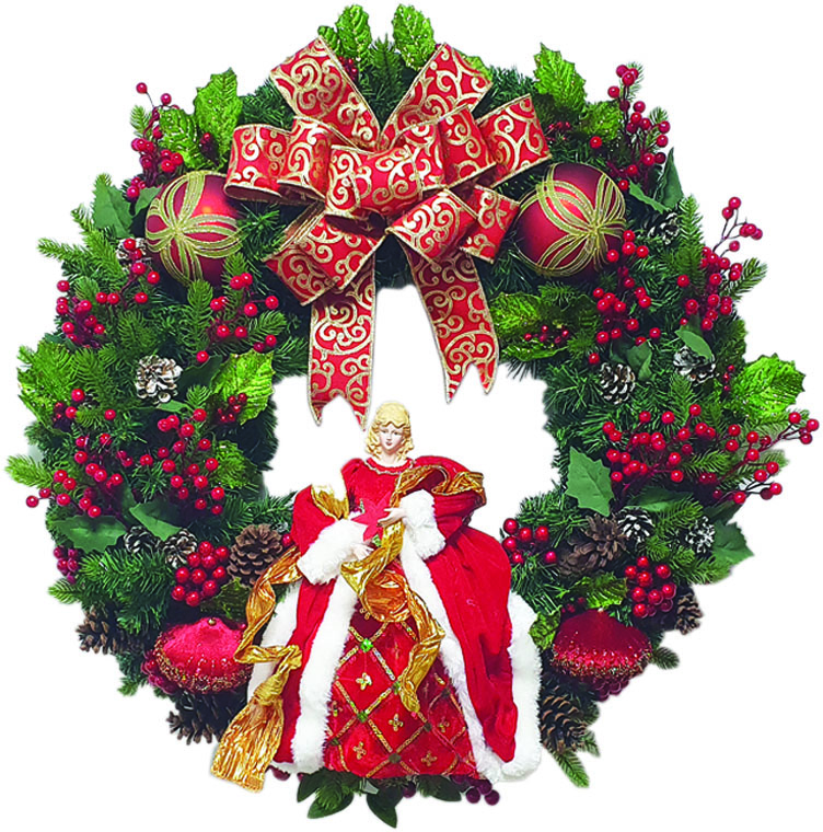 Decorated Wreath with Angel