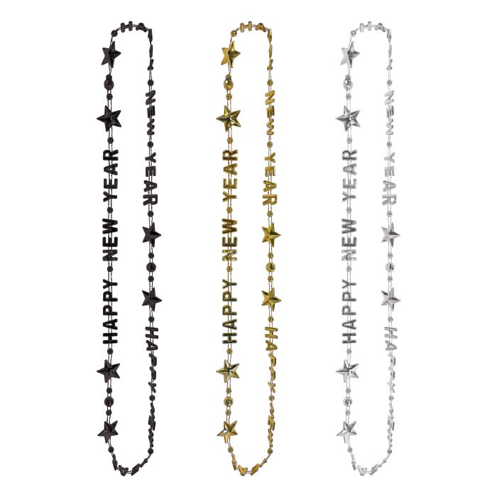 Happy New Year Bead Necklaces