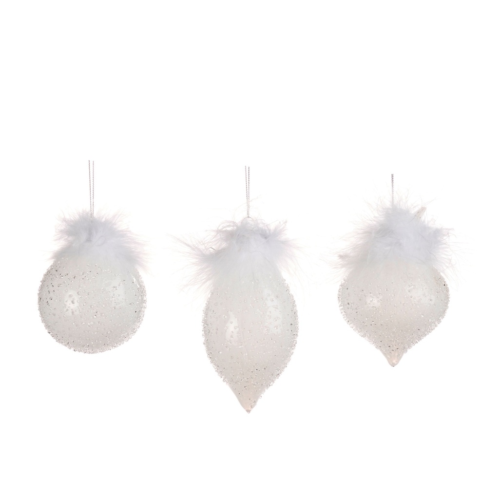 Plume Top Glass Set, 8-12cm