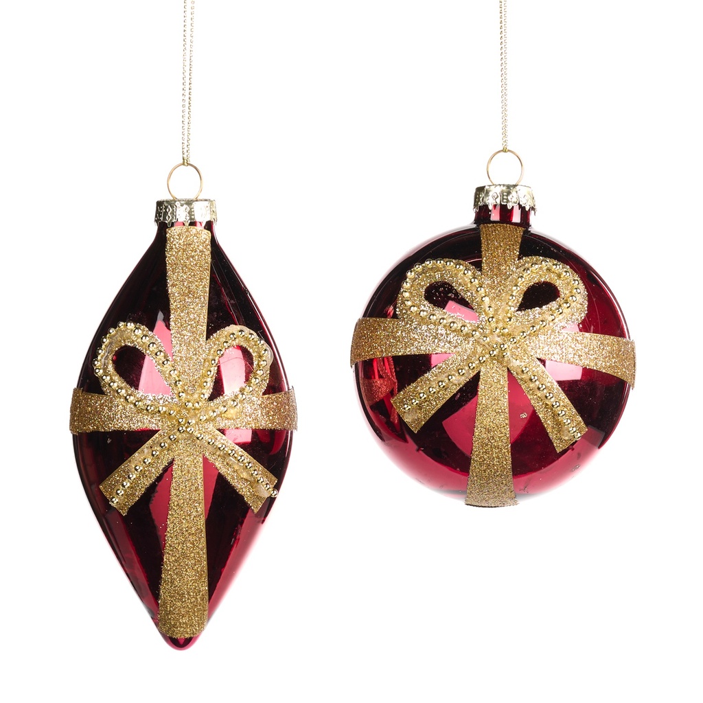 Glittered Glass Set, 8-12cm