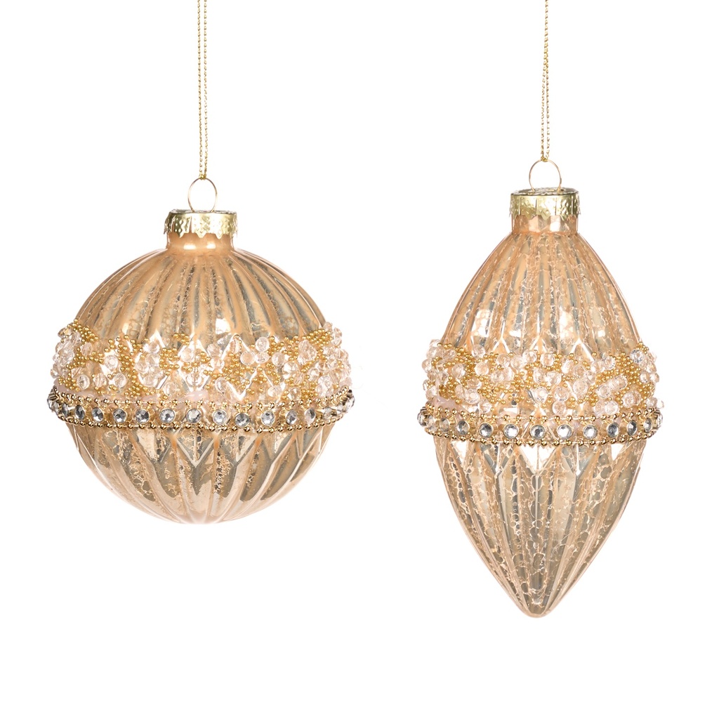 Sequined Glass Set, 8-12cm