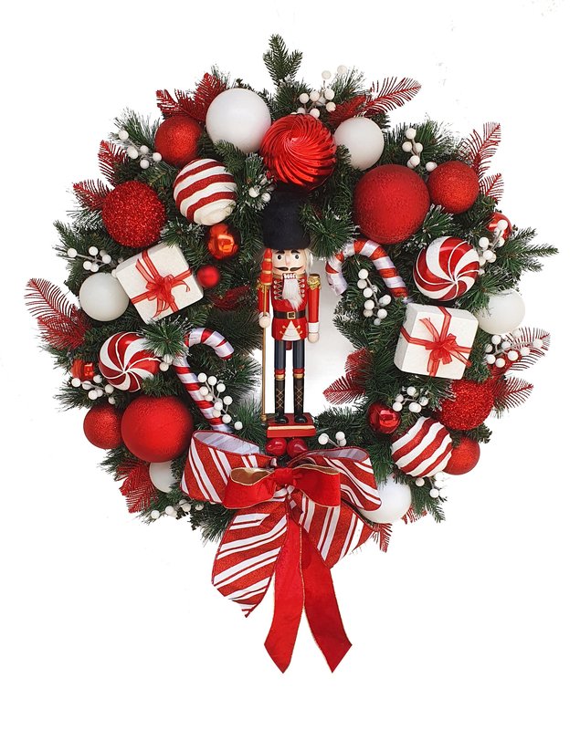 Nutcracker Candy Wreath, 30"