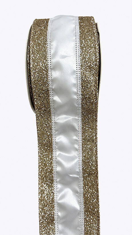 Glitter Ribbon Plain Stripe
