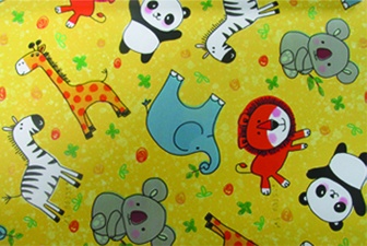 [LI029] Printed Gift Wrap Animal Parade, 10m