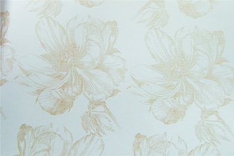[LI037] Printed Gift Wrap Sketch Florals, 10m