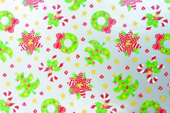 [LI043] Printed Gift Wrap Candy Christmas, 10m