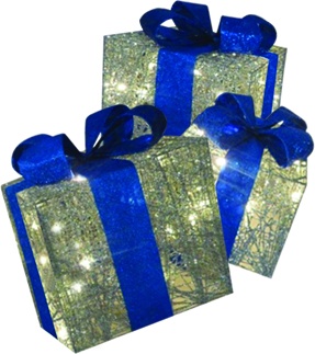 [OM076] Gift Box Silver Mesh Set, 15-25cm