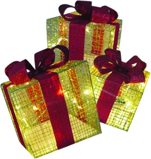[OM081] Gift Box Gold Mesh Set, 15-25cm