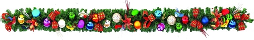 [REF081] Decorated Garland, 9' x 10"