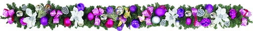 [REF103] Decorated Garland, 9' x 10"