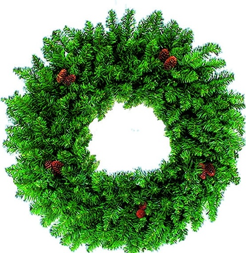 [HO40036S-60] Pine Cone Wreath, 1.5m