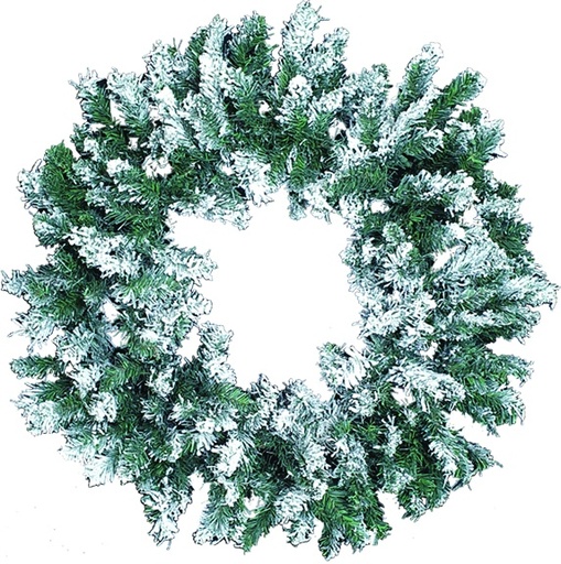[DE017-24] Flocked Wreath, 24"