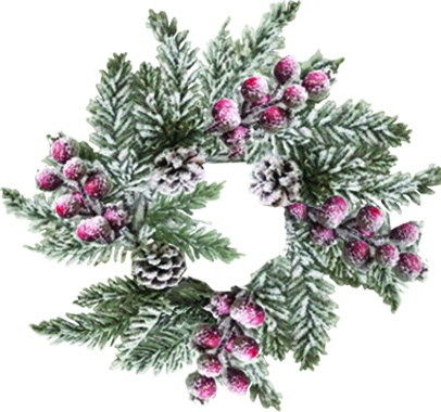 [EY098] Wintry Wreath, 50cm