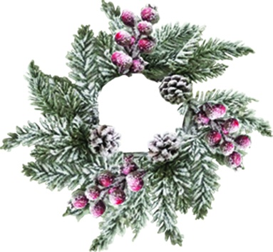 [EY099] Wintry Wreath, 43cm