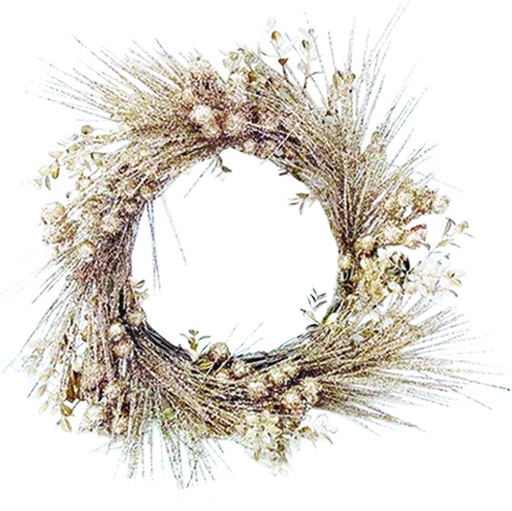 [EY141] Wintry Wreath with Berries, 58cm