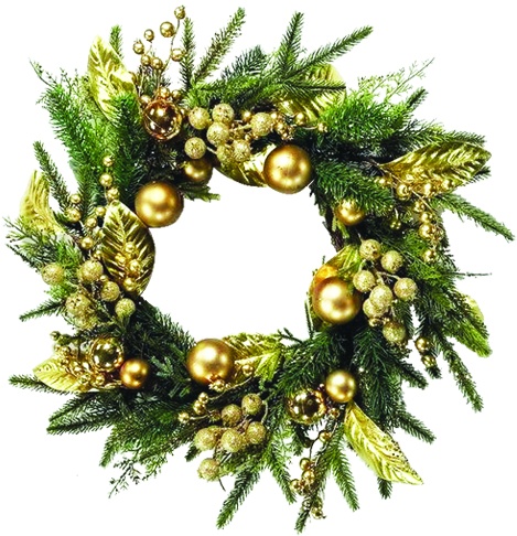 [EY157] Berry Bauble Wreath, 60cm