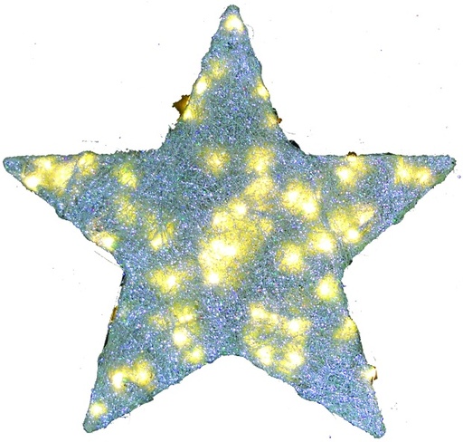 [XQ056-S] Illuminated Sisal Star, 45cm
