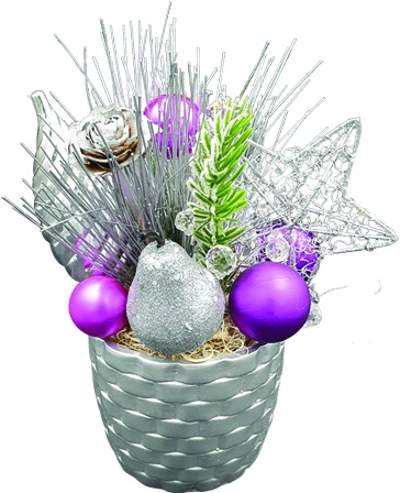 [REF097] Decorated Pot Butterfly Pear, 10cm