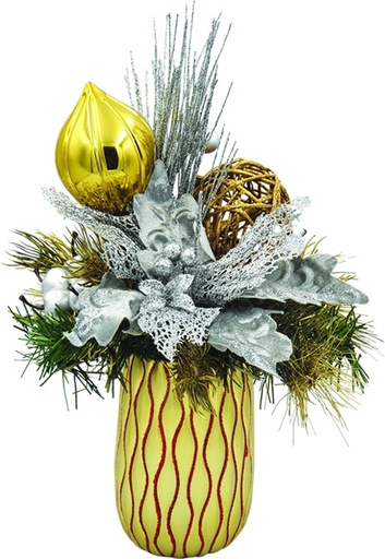 [REF110] Decorated Pot Teardrop Orb, 15cm