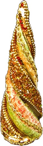 [11A2024B] Beaded Spiral Cone, 46cm