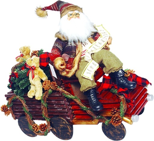 [XK012] Santa on Cart, 71cm