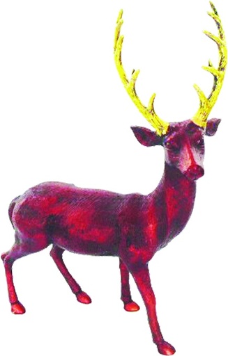 [AC751] Antique Finish Stag, 54.6cm