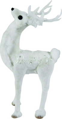 [SA049] Snowy Deer Facing Up, 30cm