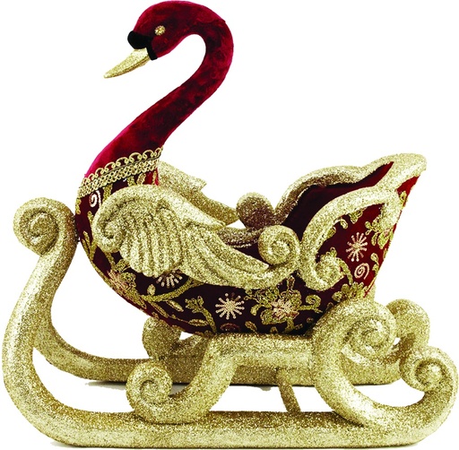 [LJ040] Swan Sleigh, 54cm